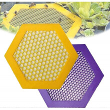 (Purple and Yellow) 3D Printed Floating Bee Island Bee Waterer, Bee Cups for Garden, Bee Drinking Cups for Garden, Bee Cups for Thirsty Pollinators