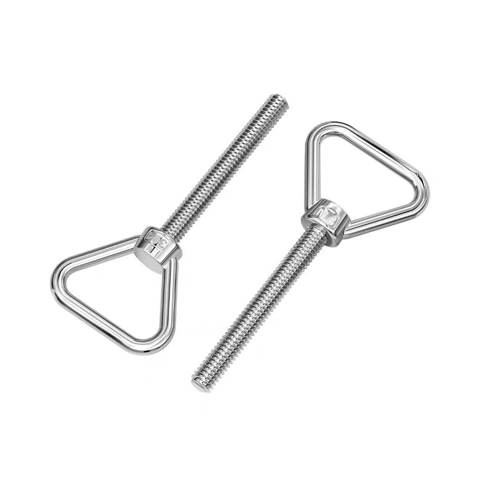 Edelstahl-Augenschrauben M10x20, 304 Edelstahl Haken-Augenschraubenring, 2 Stã¼Ck Dreieckige Hebeã¶Senschraube Fã¼R Aufhã¤Ngen 6482260524788