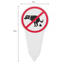 (2pcs) Plug-in Sign, 29 x 14 cm, PP Sign with Ground Spike, Warning Dog Toilet Prohibited Stake, Safety Sign Prohibition Dog, Dog Waste Warning Sign