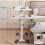 Adjustable Overbed Bedside Table with Wheels, Portable Rolling Desk, Height Adjustable Small Laptop Desk, White, Einheitsgröße 2