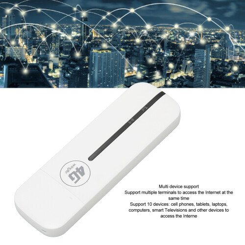 Weißes 4G USB WiFi Modem Pocket-Router, unterstützt 10 Nutzer 2