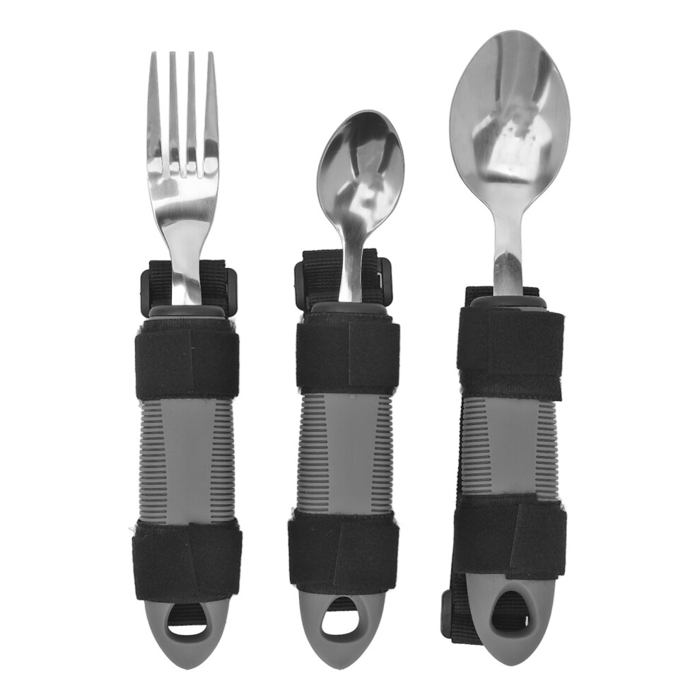 3Pcs Adaptive Utensils for Elderly & Disabled, Anti-Shake Fork & Spoon