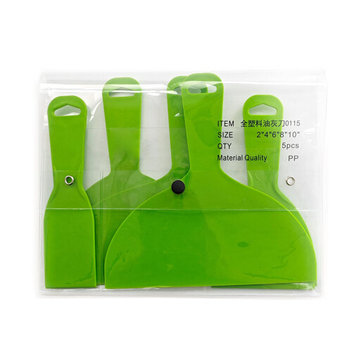 5-Piece Scraper Set Includes 2/4/6/8/25.4 cm Sizes for Wallpaper Decals Spackling Taping Professional Tools