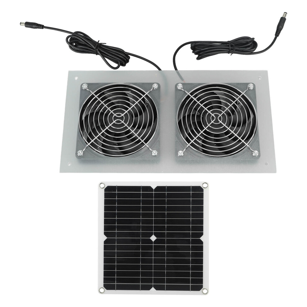 15W Solar Panel Fan Kit For Greenhouse, Coop & Shed, 282X280mm 8461338879751