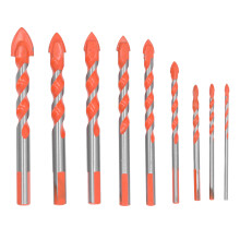 9Pcs Masonry Drill Bits Set Cemented Carbide for Cement, Tile, Wood, Glass