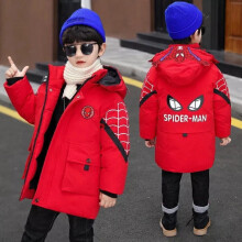 (Red, 4-5 Years) NEW Kids Boys Spiderman Hooded Jacket Winter Coat Parka Outerwear UK