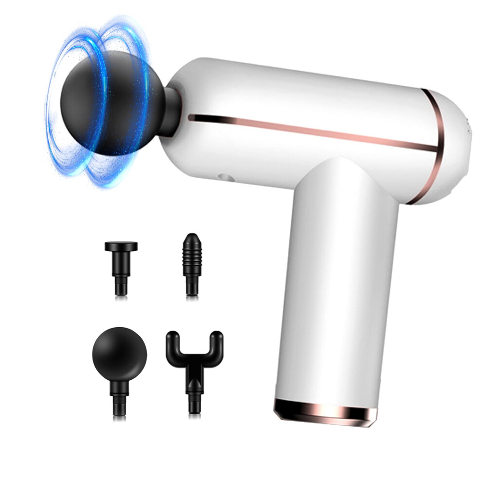 Handheld Massage Gun Deep Tissue Electric 6 Speed Cordless Muscle Massager for Pain Relief, Quiet for Men and Women