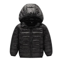 (Black, 4T) Baby Children Boys Padded Winter School Thick Fleece Warm Outerwear Coat Jacket