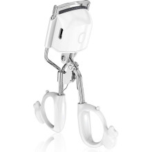 (White) Electric Heated Eyelash Curlers, Rapid Heated Lash Curler, Quick Natural Curling for Long Lasting with Sensing Heating Silicone Pad