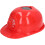 Safety Helmet Solar Ventilator for Construction Work, Lightweight Plastic Helmet, Efficient Solar Power Generation, Environmentally Friendly, Red 4