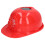 Safety Helmet Solar Ventilator for Construction Work, Lightweight Plastic Helmet, Efficient Solar Power Generation, Environmentally Friendly, Red 1