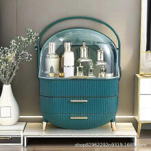 (green) Three Layer Cosmetic Makeup Beauty Storage OrganiserCosmetics storage box, jewelry display rackSkincare Display Box