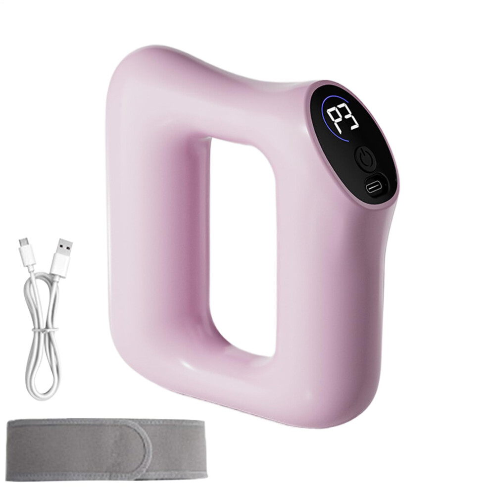 Multifunctional Full-Body Fascia Ring Ergonomic Rechargeable Deep Tissue Massage Device with Heat Function for Athletes Men Women Pink