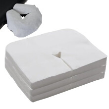 Massage Pad for Headrests - 100 Pieces of Facial Hole Towels for Salon Beds, Soft Cotton Covers for Home Beauty Routine