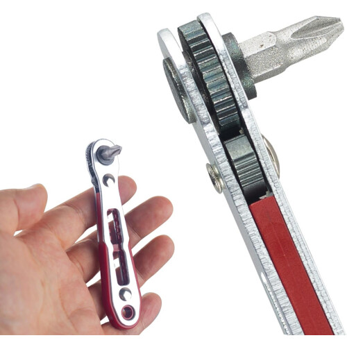 Manual Bidirectional Ratchet Screwdriver Wrench Tool, Magnetic Right Angle Flat Head, Multi-Purpose Socket Accessory 2