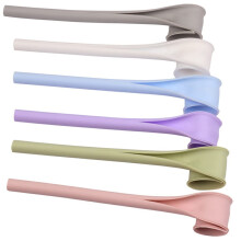 Pack of 6 Reusable Silicone Drinking Straws with Hinged Snap Cap for Portable Bottles, Eco-Friendly and Durable Design