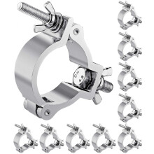 Premium 2" Aluminum Truss Clamps for LED PAR Lights and Moving Head Beams, 220lb Capacity, Fits 38-55mm Tubes