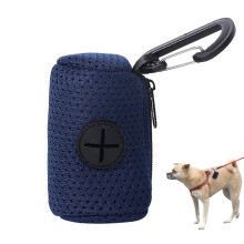 Poo Bag Holder with Lavender Scented Bags | Durable Navy Blue Dispenser | Includes 15 Bags and 1 Roll