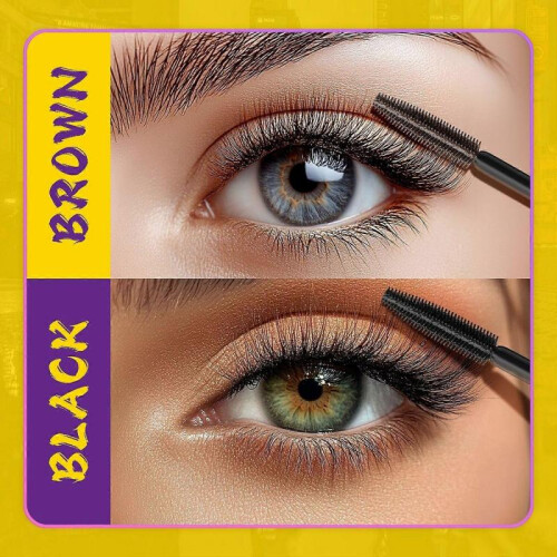 (Brown) Bubble Mascara, Colossal Bubble Mascara Waterproof, Volume and Length Formula for Bold, Long-Lasting Mascara 1