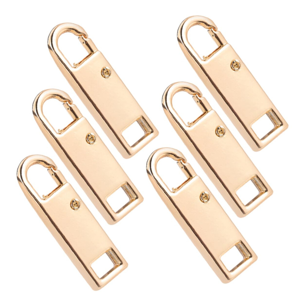 6 Zip Sliders For Car Key Fob, Backpack Zippers, Key Ring Repair Kit, Zinc Alloy Zipper Pulls Golden 6482260528212