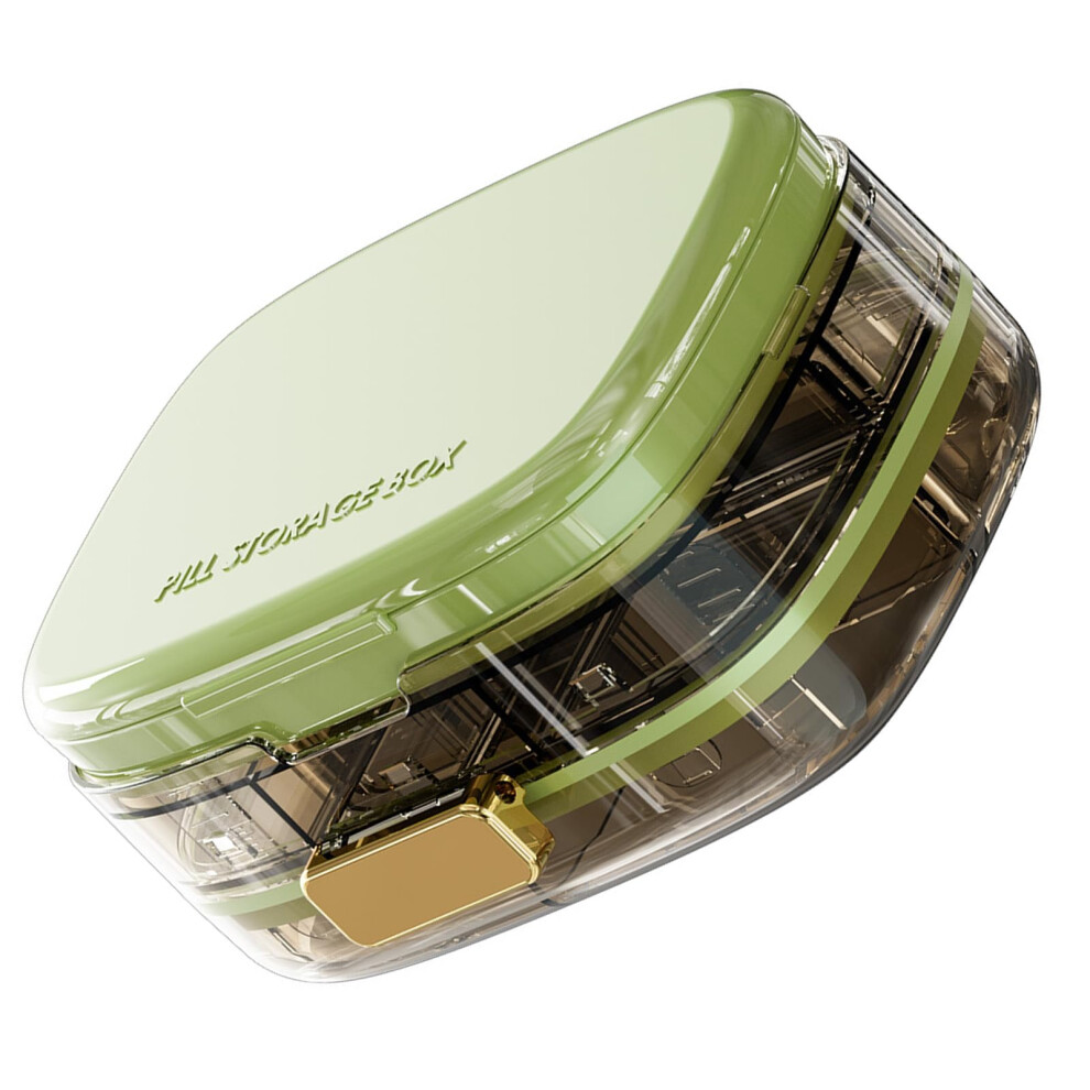 Clear Pill Box with 10 Compartments for Travel, Durable Medicine Organizer, Transparent Pill Storage Holder
