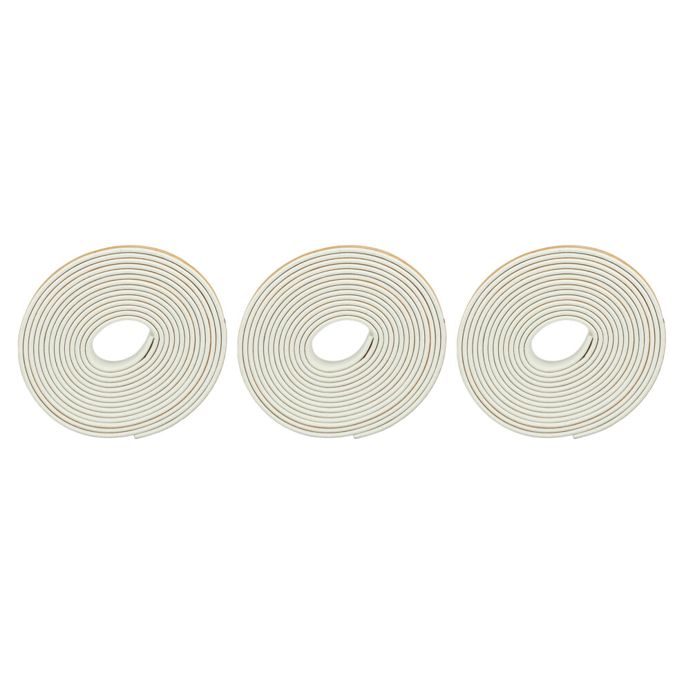 Weatherstripping Roll 6Pcs - Self Adhesive Foam Insulation Tape White 8731338896752