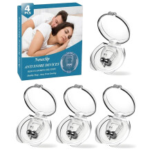 Anti Snoring Nose Clip Pack of 4, Magnetic Nose Separator for Comfortable Sleep, Better Breathing, Adjustable Size, Premium Quality