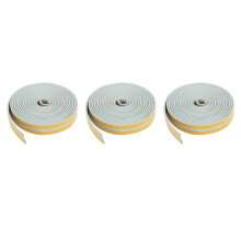 Self Adhesive Gray Foam Weather Strip 6Pcs Door Seal Insulation Tape Seal Strip