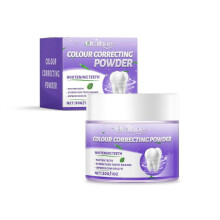 (1PCS) Purple Brightening Powder - Conceals Stains, No Sensitivity - Purple Toothpaste Whitening Powder for Coffee, Tea, Food - Mini Travel Toothpaste
