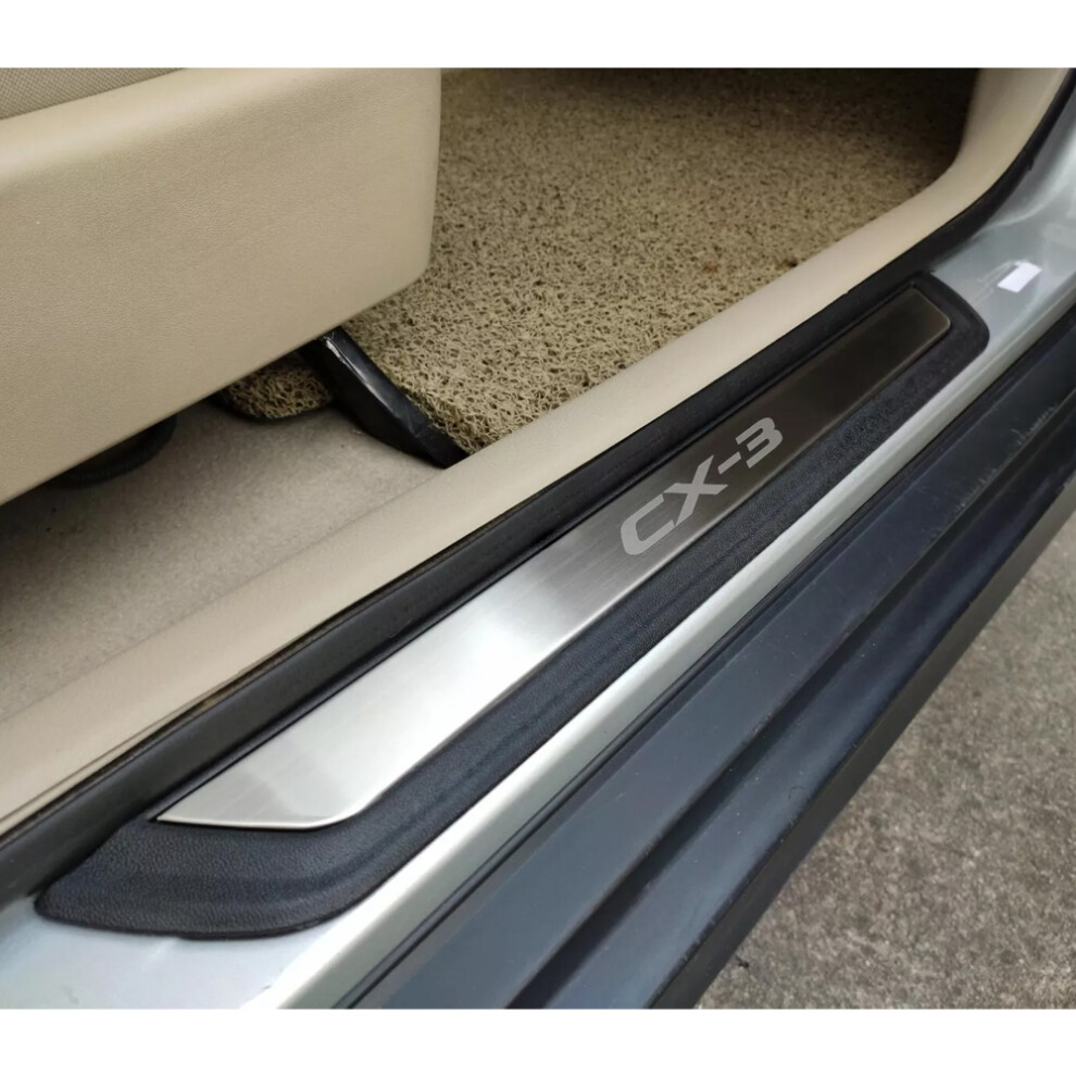 For Mazda Cx-3 Accessories Car Door Sill Scuff Plate Protector Guards 8011717506206