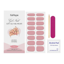 (Pink) Gel Nail Nail Foils Self-Adhesive UV Curing Nail Art Sticker Decoration Nail Design Accessories