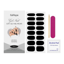 (Black) Gel Nail Nail Foils Self-Adhesive UV Curing Nail Art Sticker Decoration Nail Design Accessories