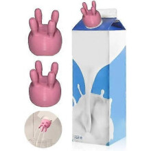 (2pcs) Cow Udder Milk Carton CapFunny Pouring Milk Bottle Cap, Boxed Milk Diverter, Milking Machine, Milk Bottle Cap