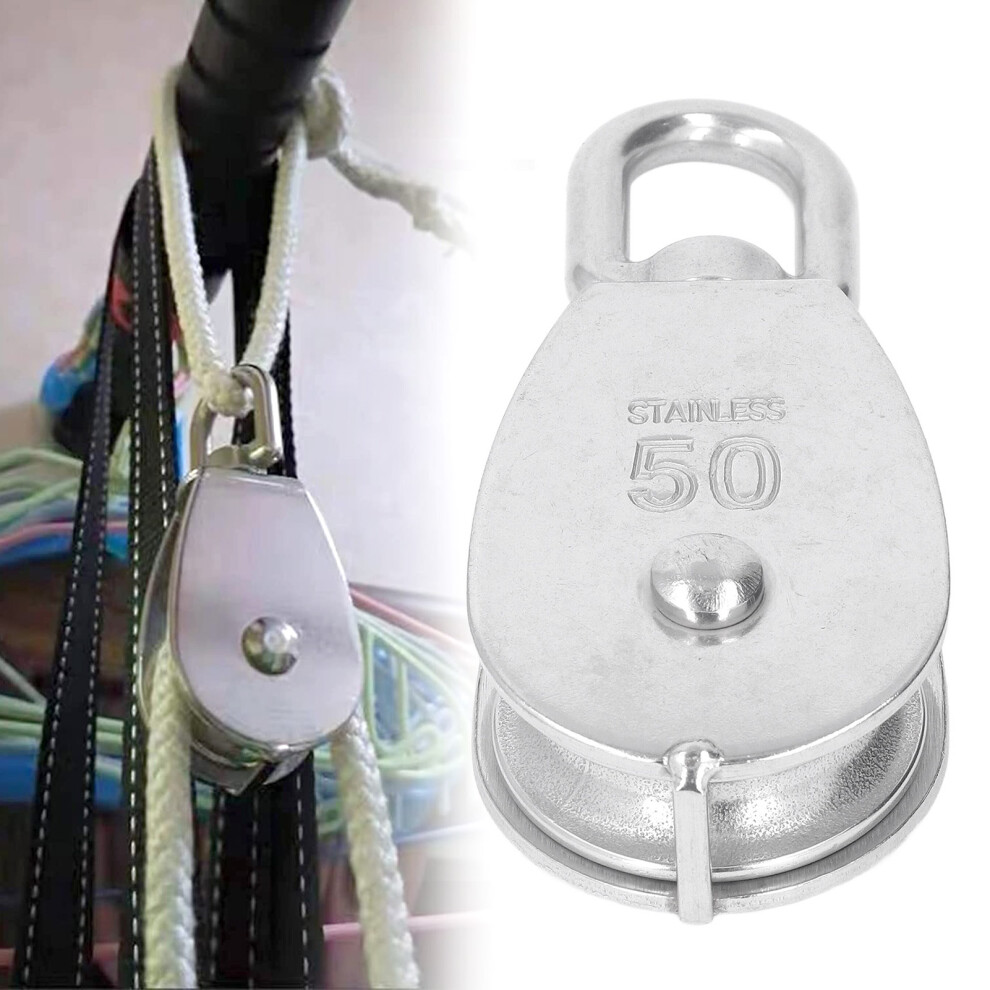 Stainless Single Pulley Set 400Kg - Versatile For Lifting And More 4011338898562