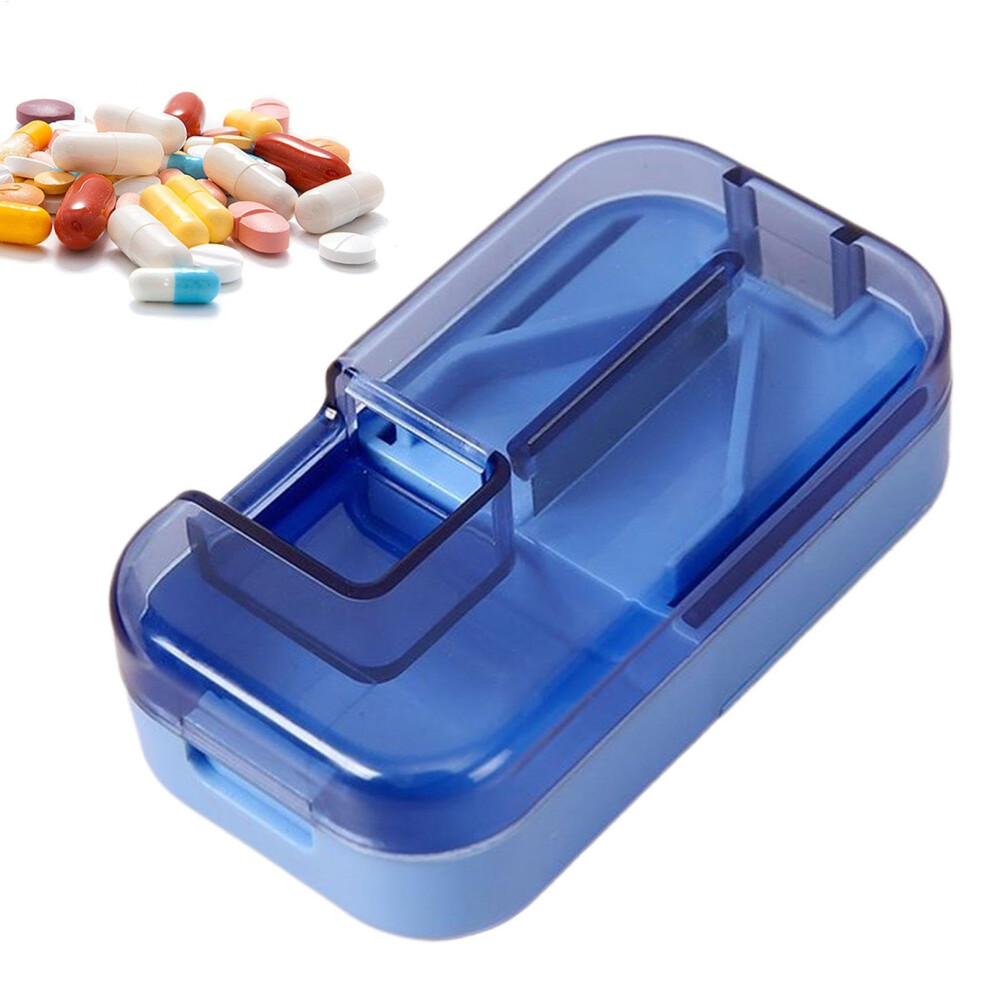 Pill Cutter Dispenser 3.5 x 1.85 Inch Tablet Splitter with Safety Protection and Precise Cutting for Small Pills