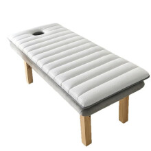 Portable Massage Table Topper, 5cm Thick Memory Foam for Spa Beds with Face Hole, 60x180cm, White