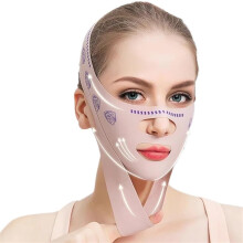 Double Tier Face Brace Facial Firming Belt V Line Shaper Cheek Chin Lift Strap Anti-Wrinkle Beauty Band for Women