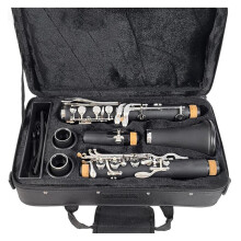 Bb Clarinet 17 Keys Closed Hole Clarinet Professional Wooden Bb Clarinet for Beginners and Advanced Players