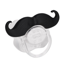 Portable Silicone Pacifier for Newborns, 11 Fun Mustache Designs, 7x3 cm, 8x8 cm Size Options