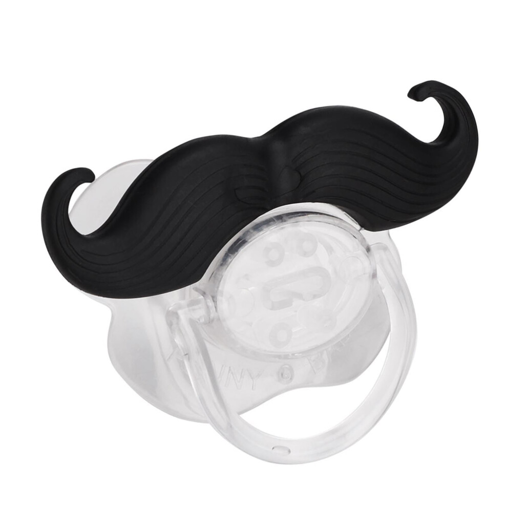 Portable Silicone Pacifier for Newborns, 11 Fun Mustache Designs, 7x3 cm, 8x8 cm Size Options