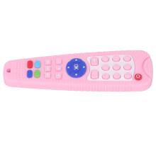 Baby Teething Toy in Pink Remote Control Design Soft Silicone for Comfort