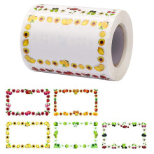 Chalkboard Labels 500-Piece Roll, Colorful Border, Easy to Remove, Strong Adhesive for Office and Home Organization