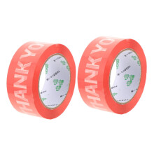 Self-Adhesive Packing Tape 2 Rolls with Thank You Print Duct Tape for Creative DIY Packaging and Festival Decor 48mm x 50m