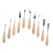 10-Piece Oil Painting Palette Knife Set for Crafting - Stainless Steel Mixing Tools for Art Students and Teachers