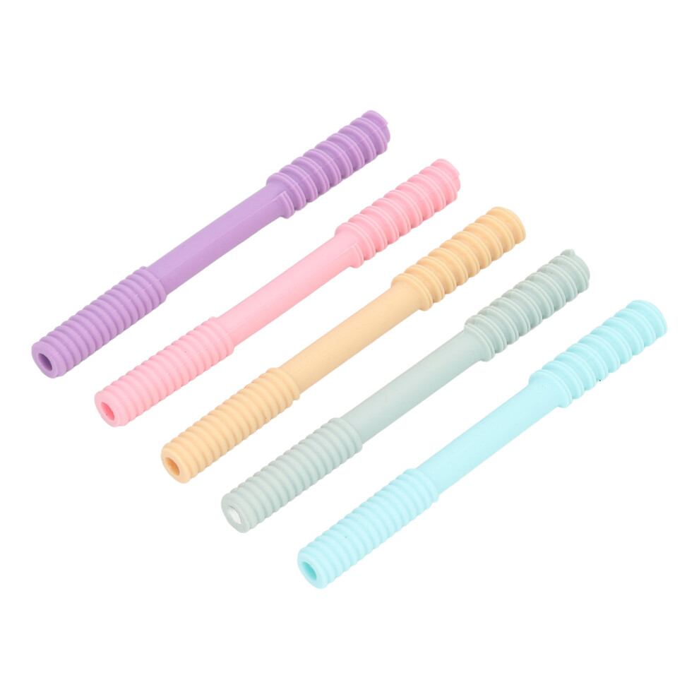 5PCS Baby Silicone Teething Sticks Hollow Tooth Grinding Toys for Infants