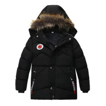 (Jk643-Black, 3T(Size 100)) Baby Children Winter School Thick Fleece Warm Outerwear Coat Jacket Boys Fur