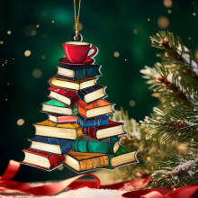 (C) Book Tree Shaped Wall Decoration Wall Hanging Door Hanging Festive Decorations