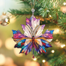 (Multicolor) 2024 Maple Leaf Shaped Wall Decoration Wall Hanging Door Hanging Festive Decorations