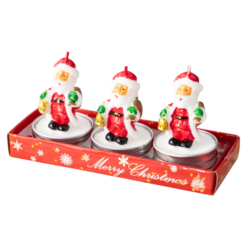 (E) Mini Christmas Unscented Tealights, Designs Include Xmas Tree & Santa Shaped Candles.-image-OPC-PJHN52J-NEW