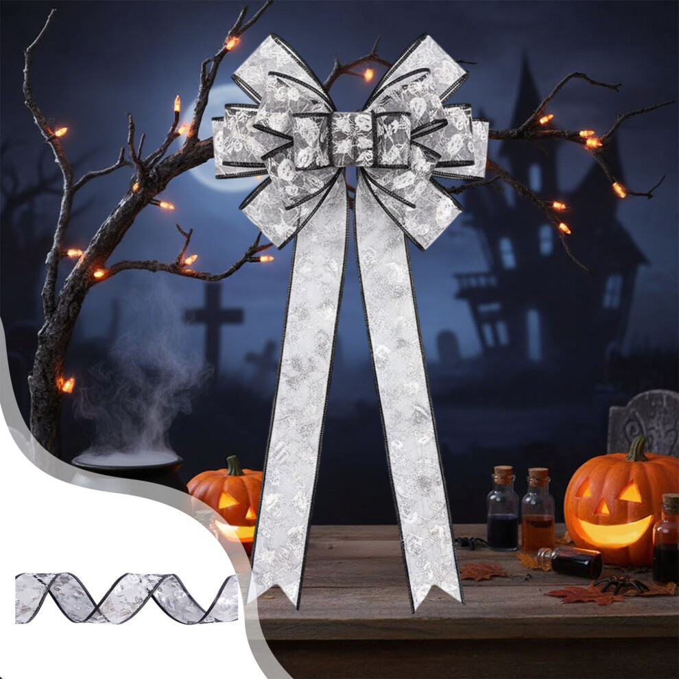 (A) 5CM Halloween Unilaminar Ribbon DIY Bow Festival Decoration Ironing Pumpkin Skeleton Spiderweb Ribbon-image-OPC-PJHN5FQ-NEW